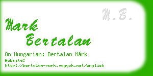 mark bertalan business card